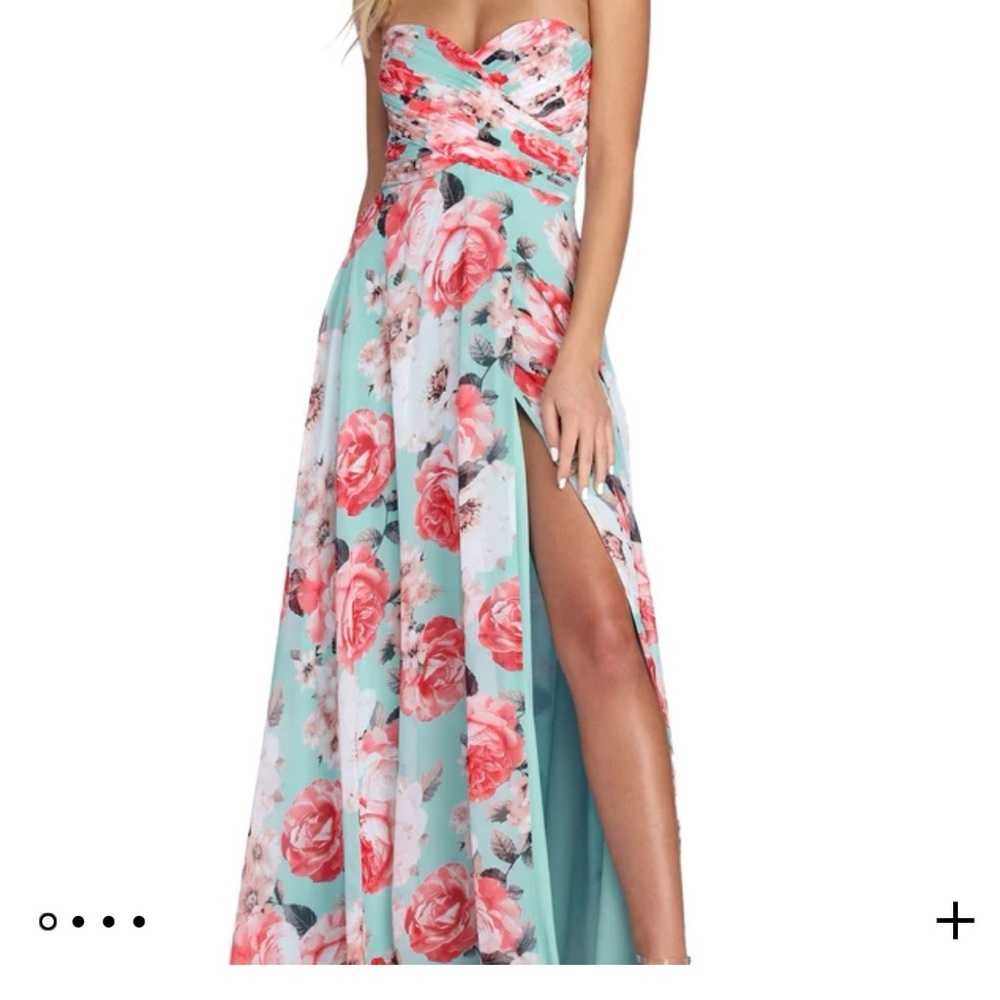 Windsor Floral chiffon maxi dress XS like new